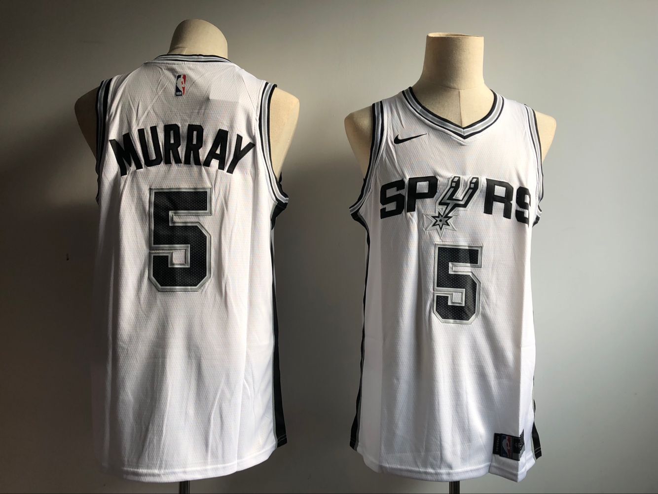 Men San Antonio Spurs 5 Murray White Game NBA Jerseys